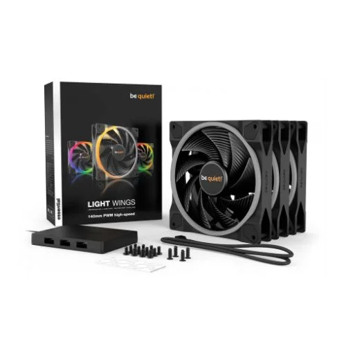 Be Quiet Light Wings ARGB 140mm PWM Triple Pack Cabinet Fan